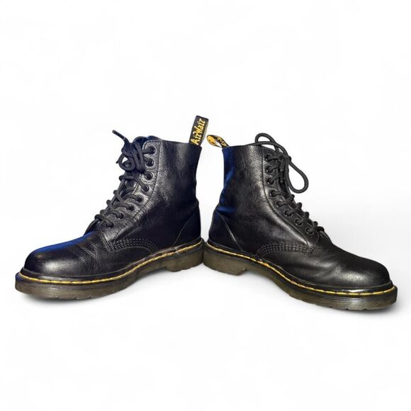 Dr. Martens 1460 Pascal Black Leather Boots Women’s Size 8 (EU 39) AirWair Lace - Picture 5 of 8